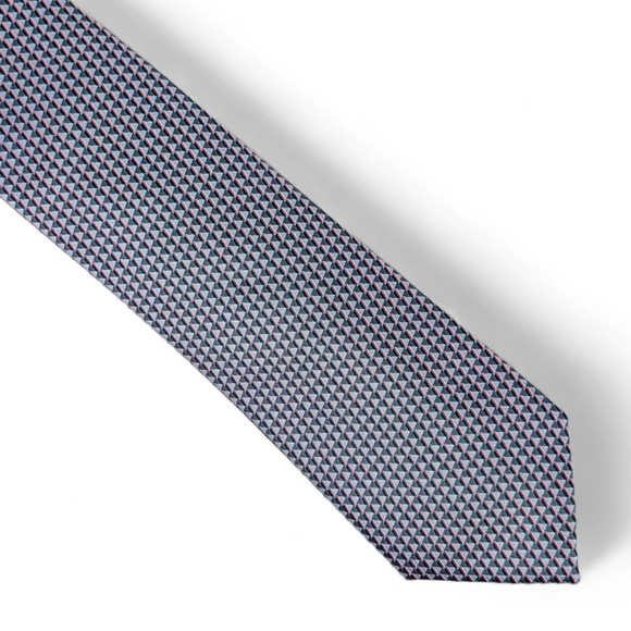 Perry Ellis Men's Trace Mini-Triangle Geo Tie Necktie Classic 3" Charcoal Gray - Picture 1 of 5